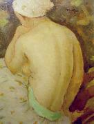 Nicolae Tonitza Nud vazut din spate, ulei pe carton. Germany oil painting artist